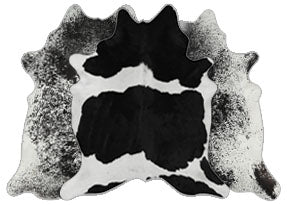  White and Black Cowhide Rugs