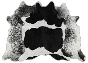 WHITE AND BLACK COWHIDE RUGS