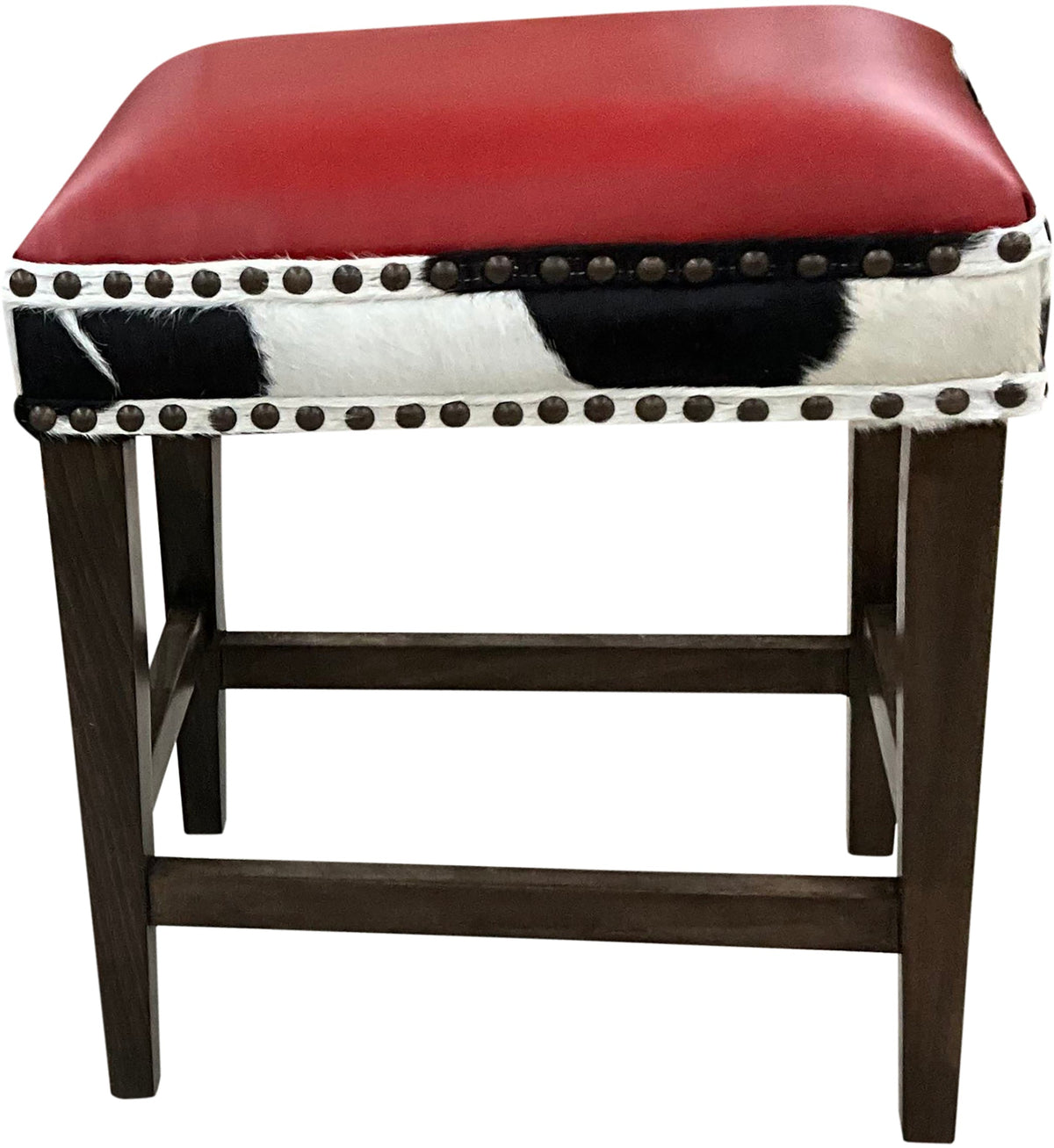 Red Holstein Saddle Barstool