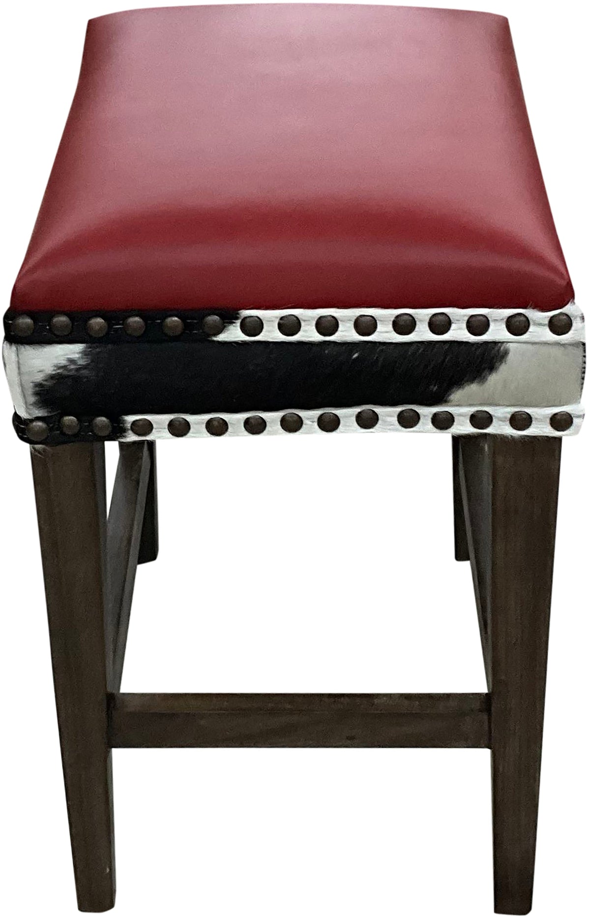 Red Holstein Saddle Barstool