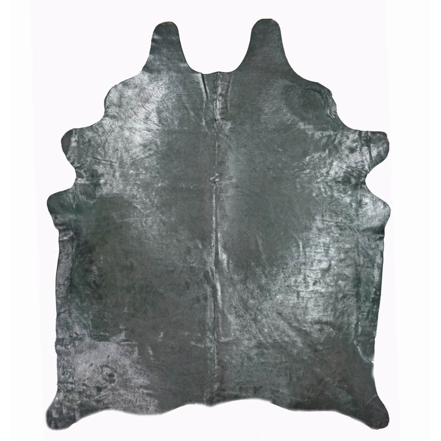 Green with Silver Frost X-Large Brazilian Cowhide Rug 6'0H x 7'5 W #1001GRNSF by Hudson Hides