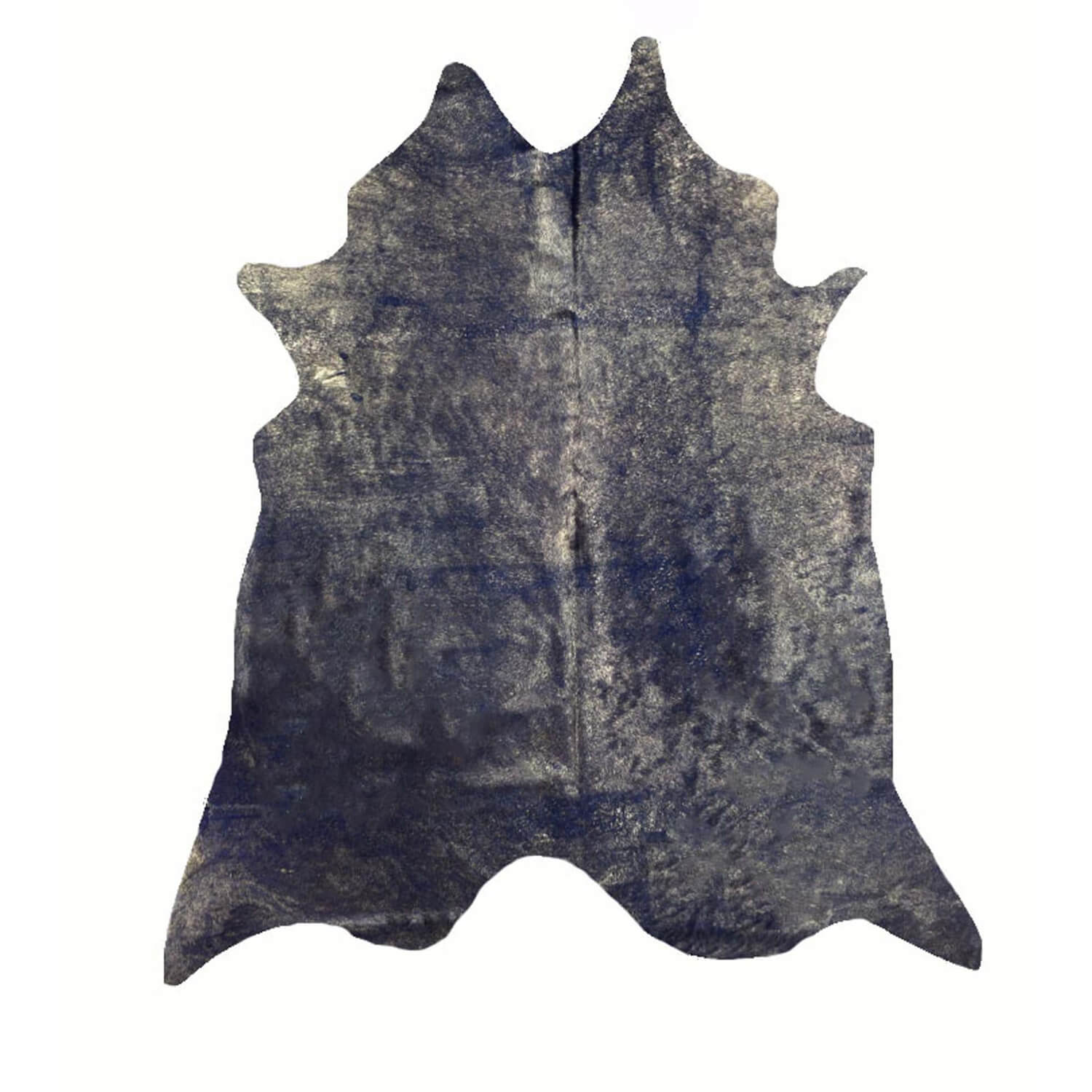 Blue with Gold Frost X-Large Brazilian Cowhide Rug 6'0H x 7'5 W #1002DRKGF by Hudson Hides