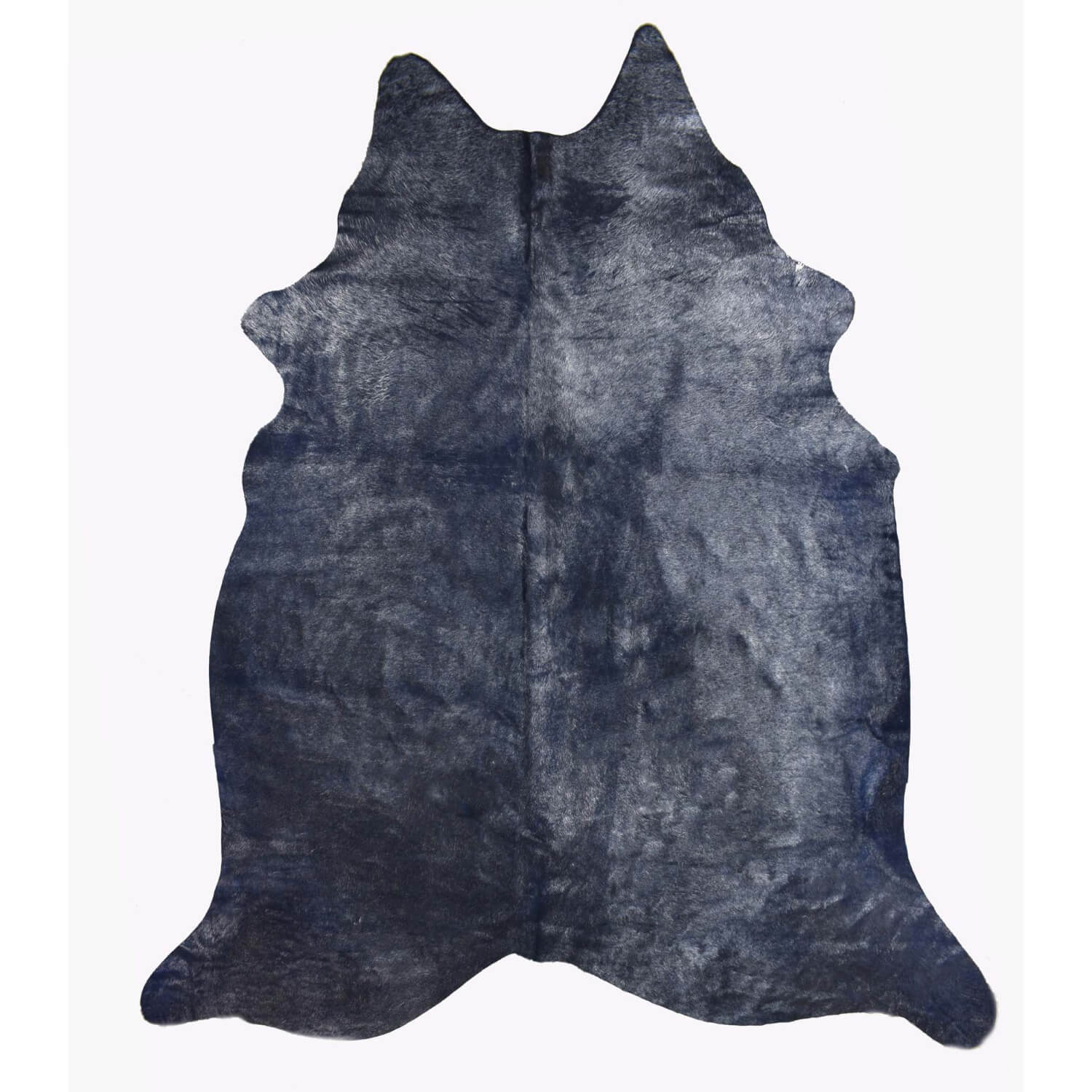 Blue with Silver Frost X-Large Brazilian Cowhide Rug 6'0H x 7'5 W #1003DRKSF by Hudson Hides