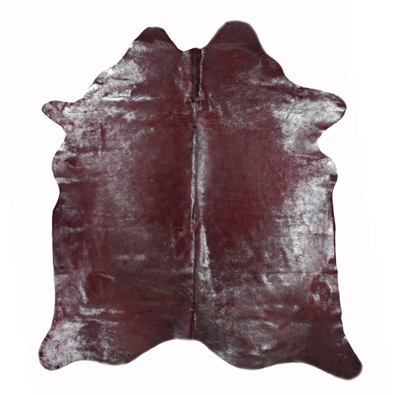 Red with Silver Frost X-Large Brazilian Cowhide Rug 6'0H x 7'5 W #1001REDSF by Hudson Hides