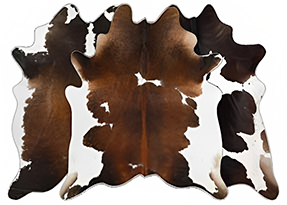  Chocolate and White Cowhide Rugs