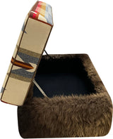 Desert Buffalo Storage Ottoman - 45" x 24"