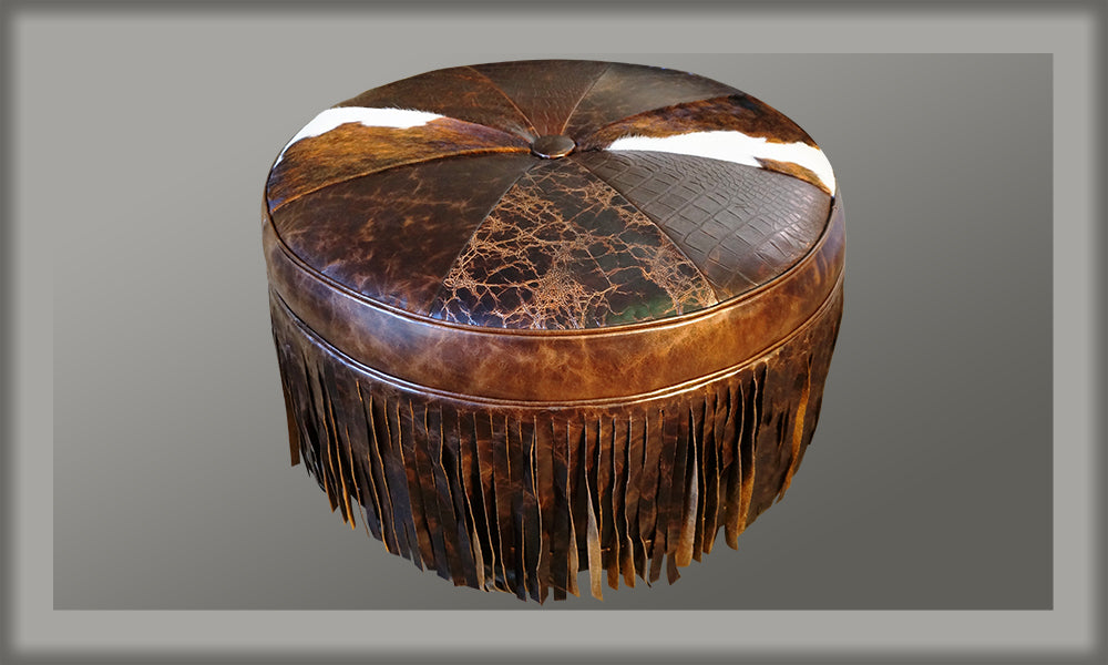 Cowboy Up Ottoman - 42" Round