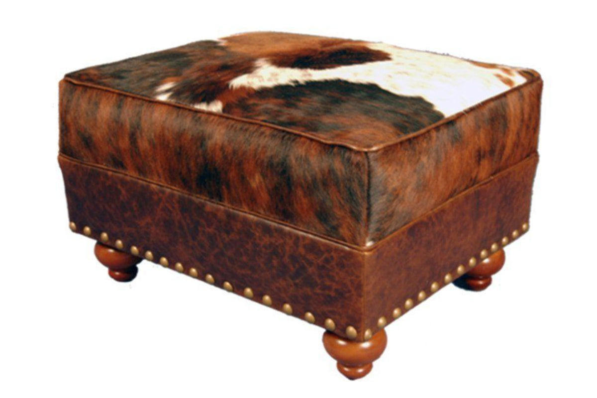 Cowhide Medium Ottoman