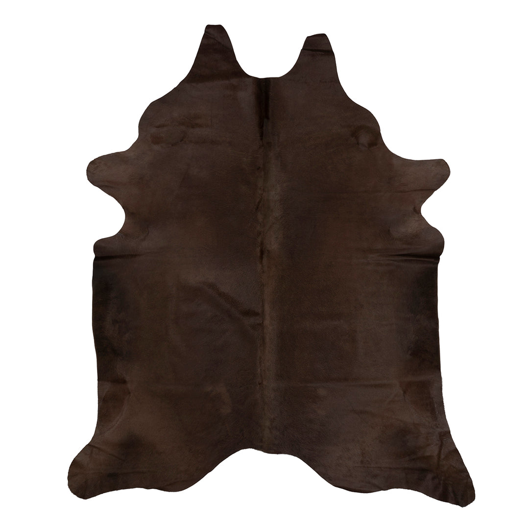 Dyed Coffee X-Large Brazilian Cowhide Rug 5'0"H x 7'0"W by Hudson Hide
