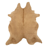 Dyed Tan X-Large Brazilian Cowhide Rug 5'0"H x 7'0"W by Hudson Hides