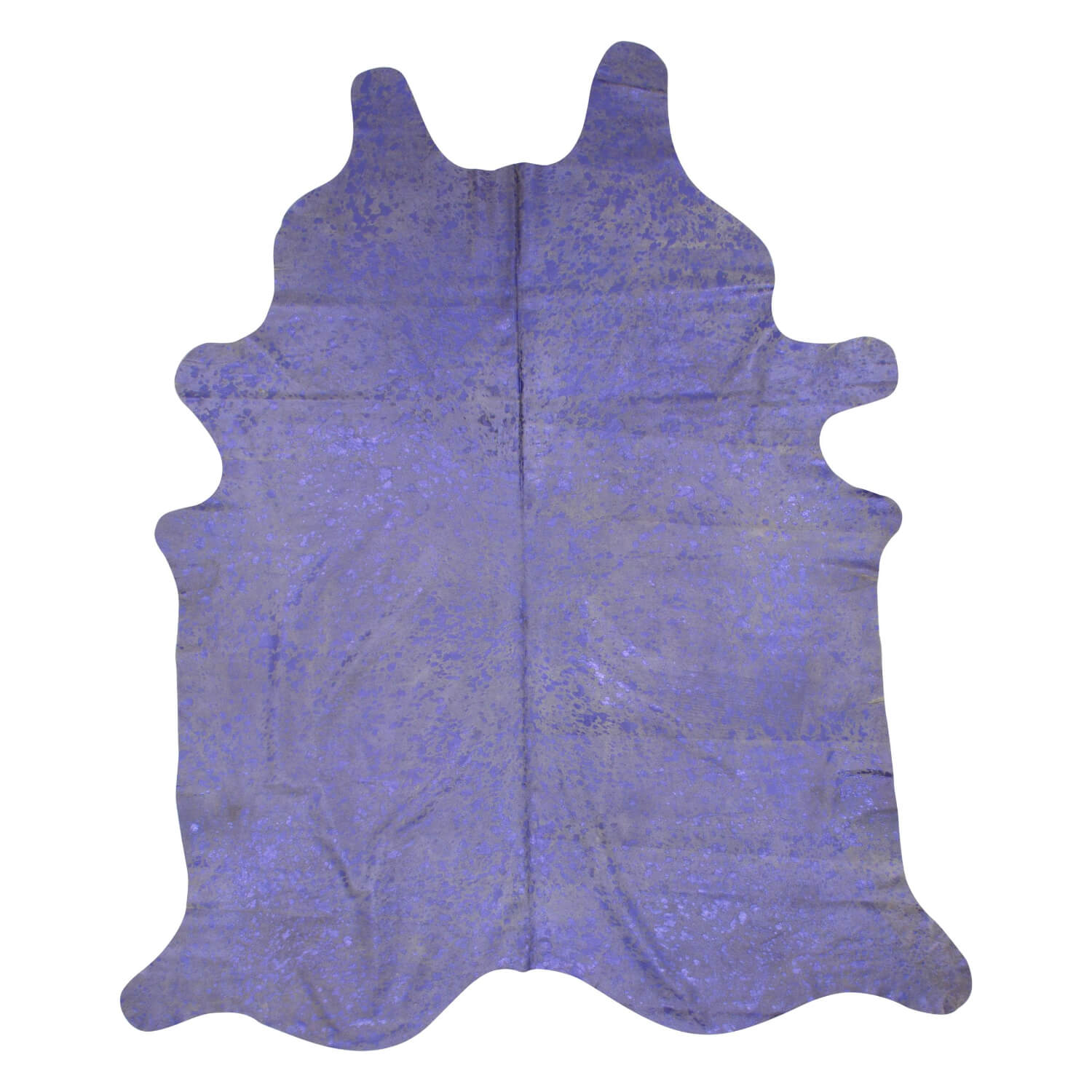Purple Acid Wash On Ivory Background X-Large Brazilian Cowhide Rug 5'0"H x 7'0"W by Hudson Hides