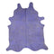 Purple Acid Wash On Ivory Background X-Large Brazilian Cowhide Rug 5'0