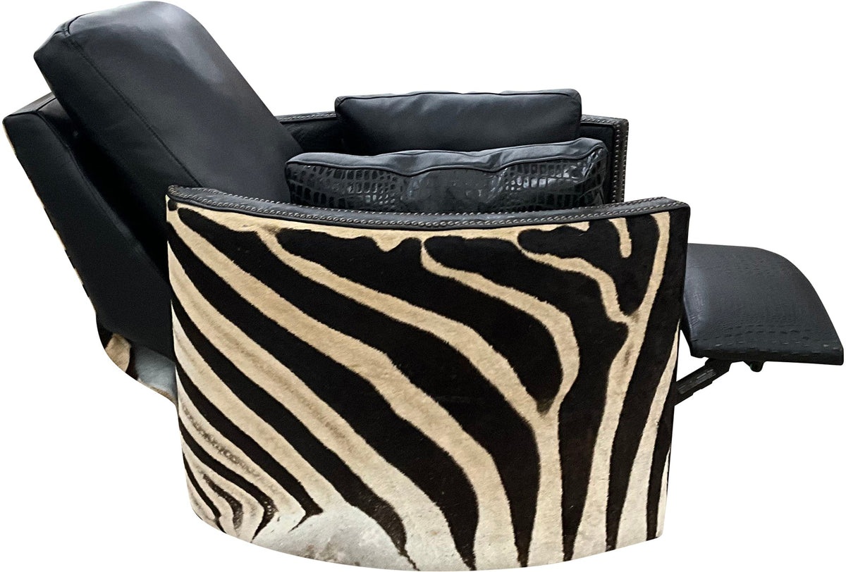 Zebra Swivel Recliner