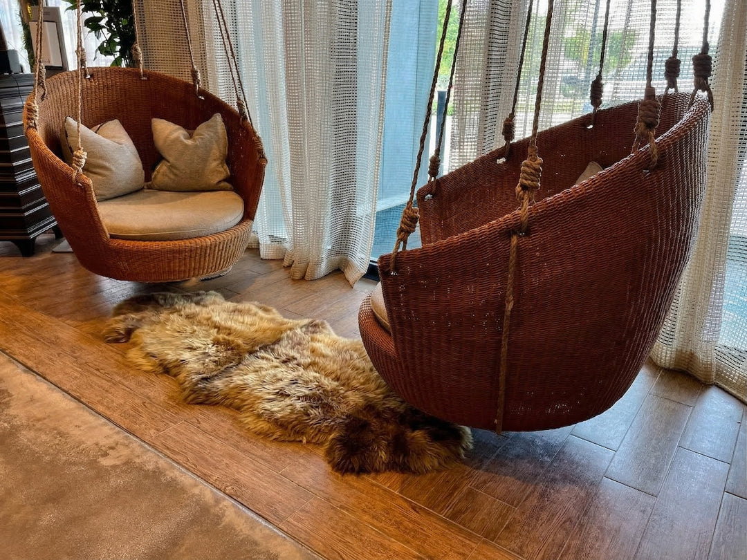 Dark Brown New Zealand Sheepskin 2-Pelt 2' x 6' by Hudson Hides