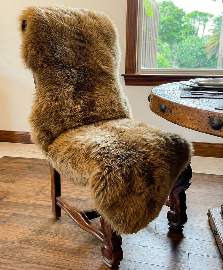 Dark Brown New Zealand Sheepskin 2-Pelt 2' x 6' by Hudson Hides