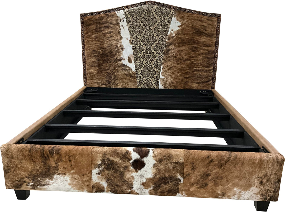 Farrow Cowhide Bed With Rails