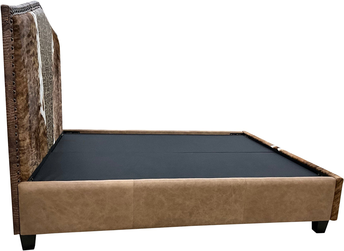 Farrow Cowhide Bed With Rails