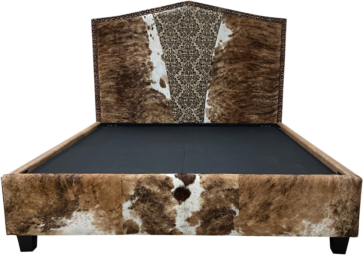 Farrow Cowhide Bed With Rails