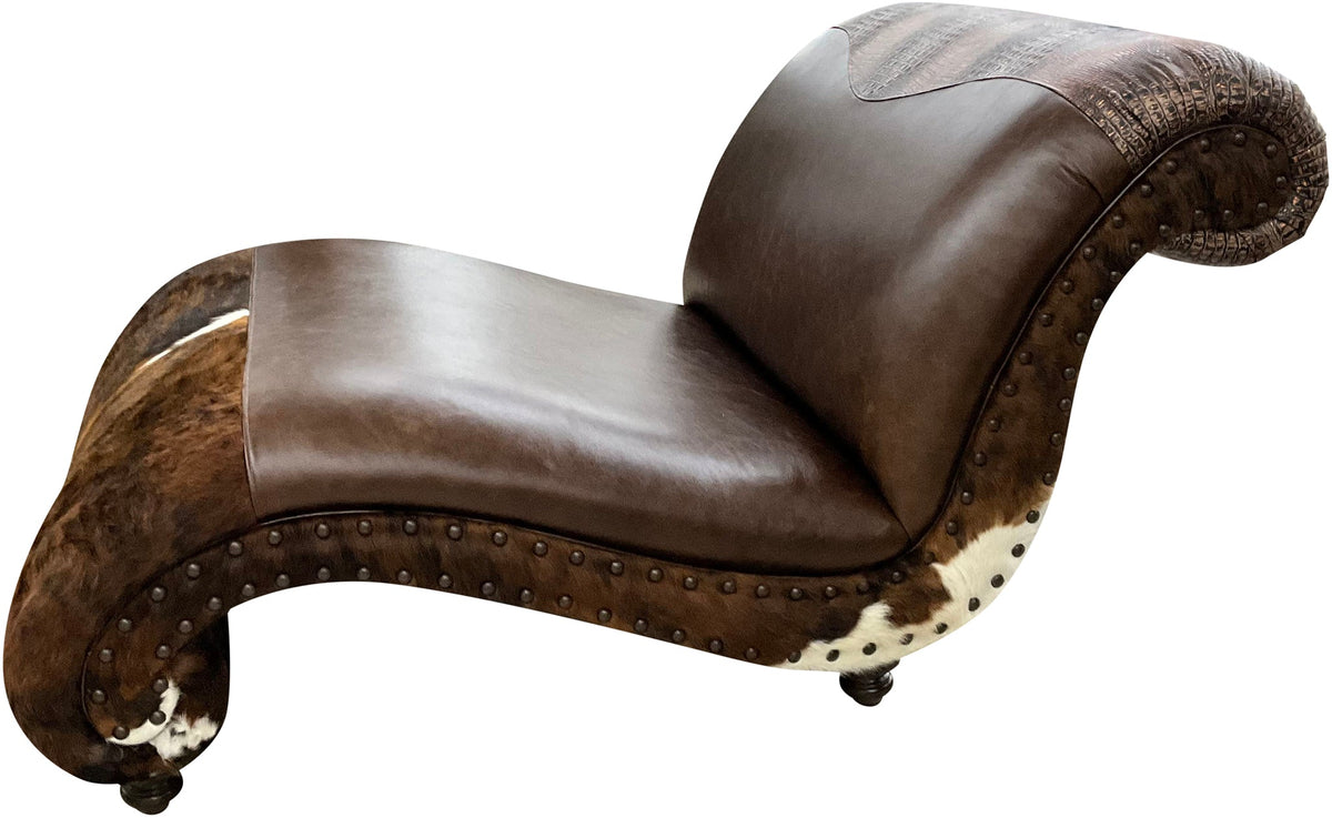Panhandler Cowhide Double Chaise Lounge