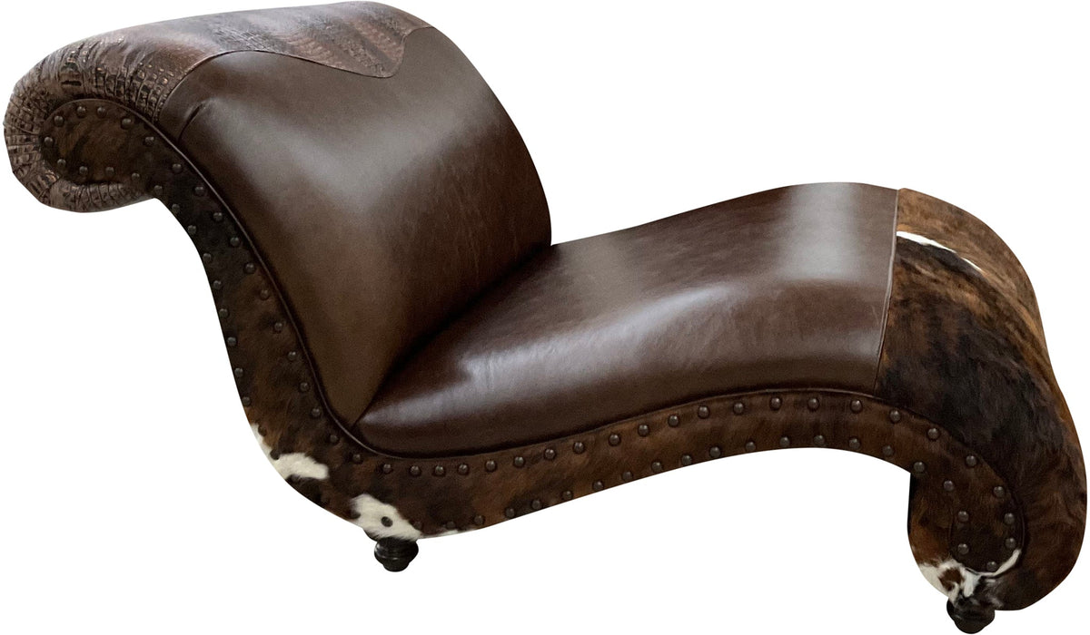 Panhandler Cowhide Double Chaise Lounge