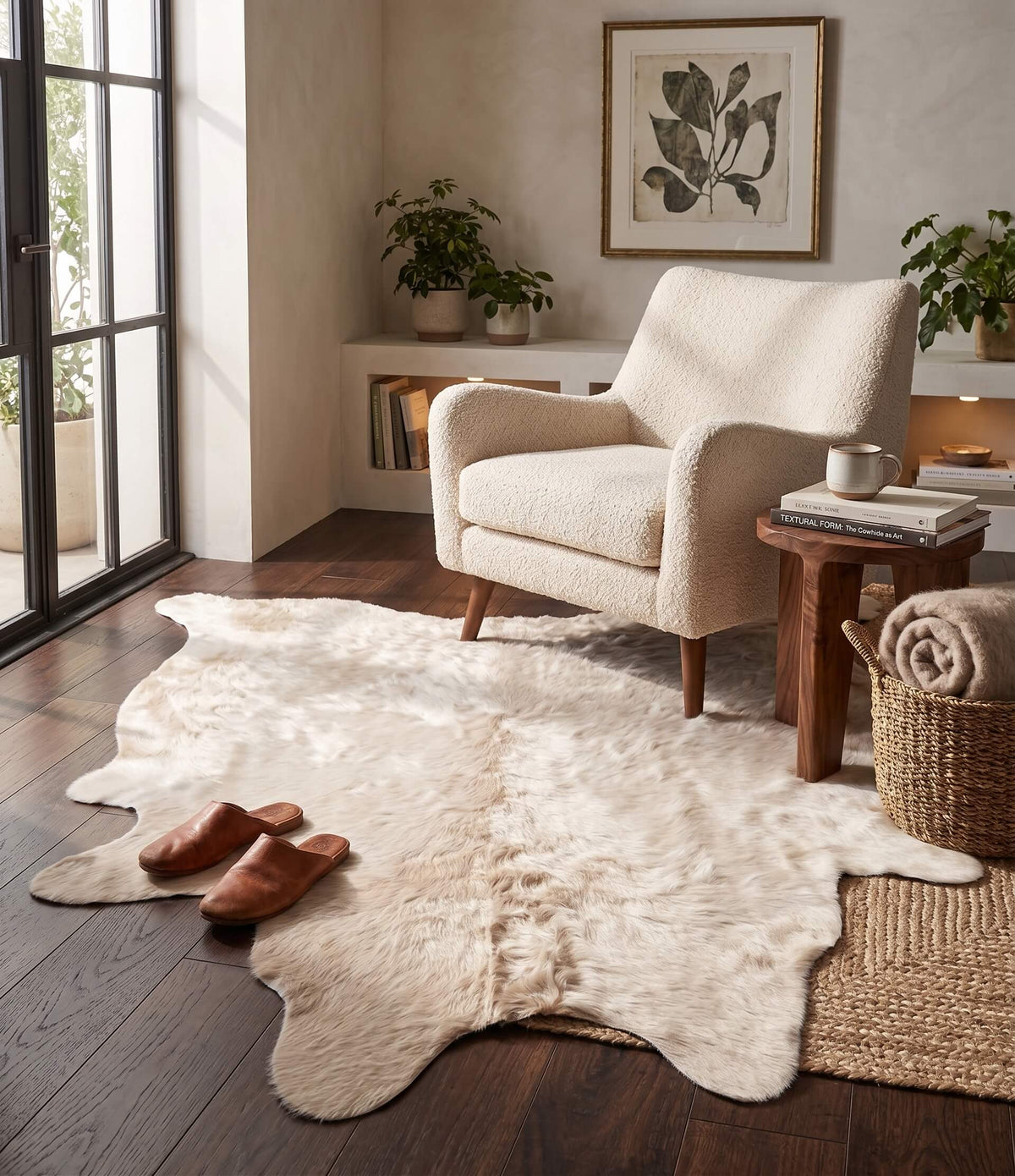 Champagne Brazilian Cowhide Rug
