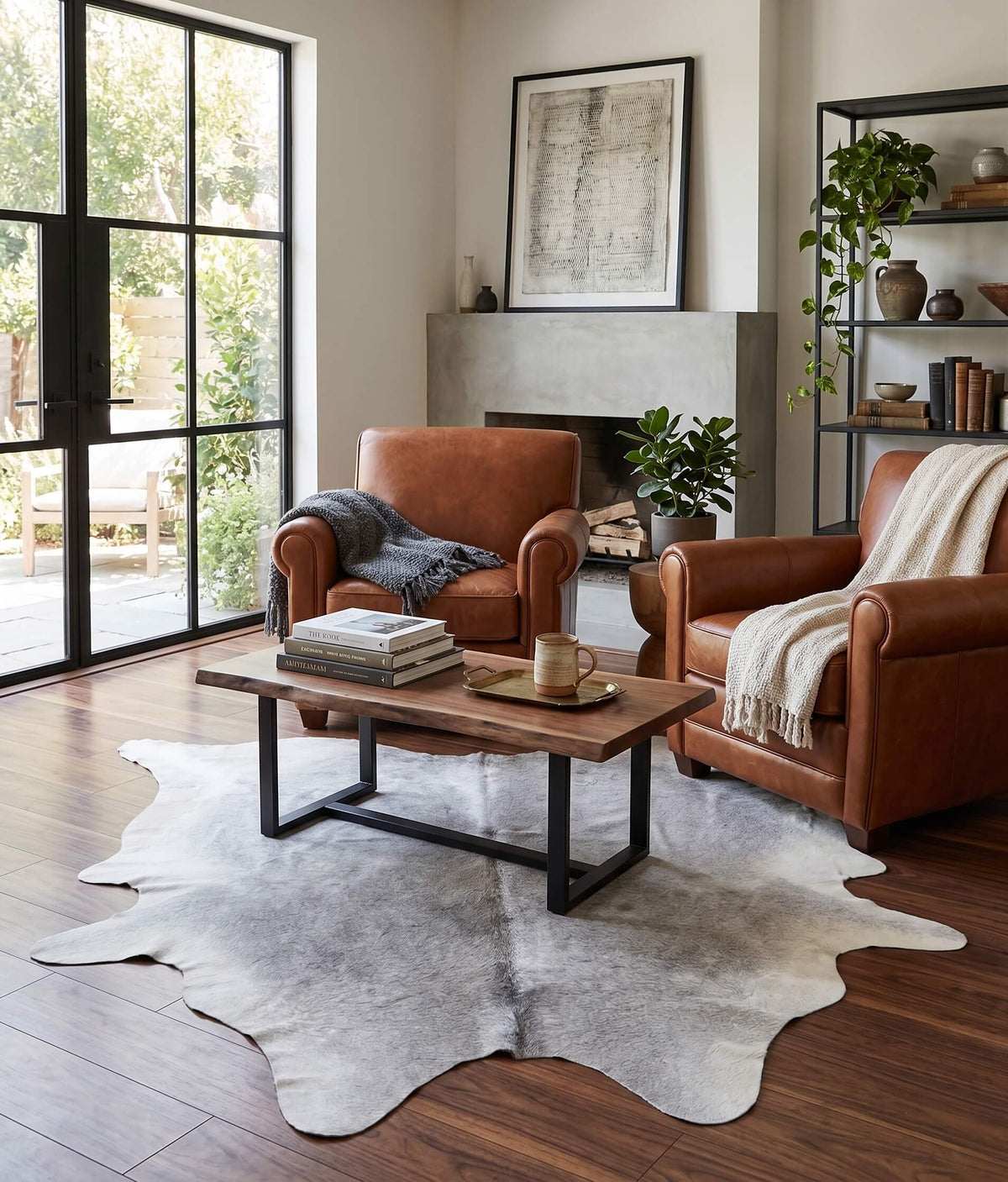 Medium Grey Brazilian Cowhide Rug