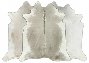  Grey with White Cowhide Rugs