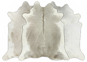 Grey with White Cowhide Rugs