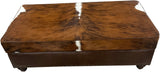 Cowhide Storage Ottoman - 60" x 30"