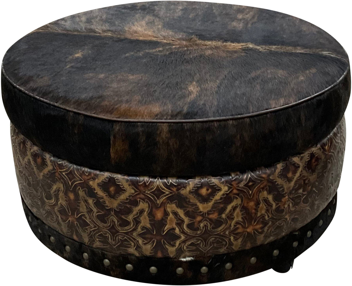 Del Rio Storage Ottoman - 36" Round