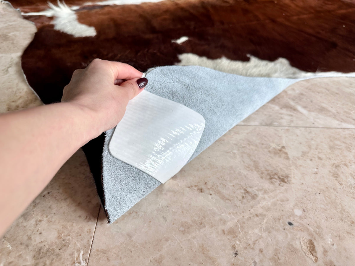 Cowhide Rug Gripper Pads - Set of 4