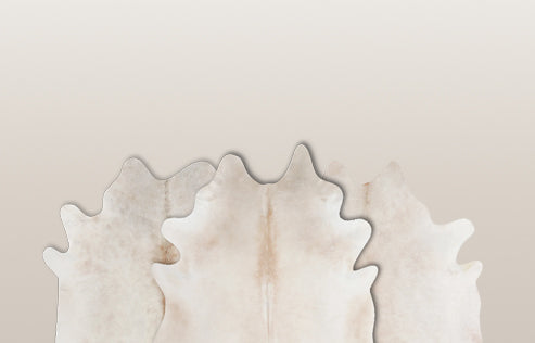 Ivory with Beige Cowhide Rugs