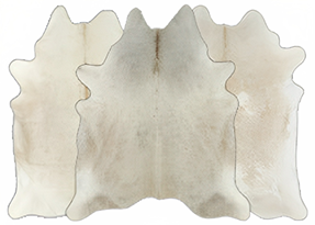 Ivory with Beige Cowhide Rugs