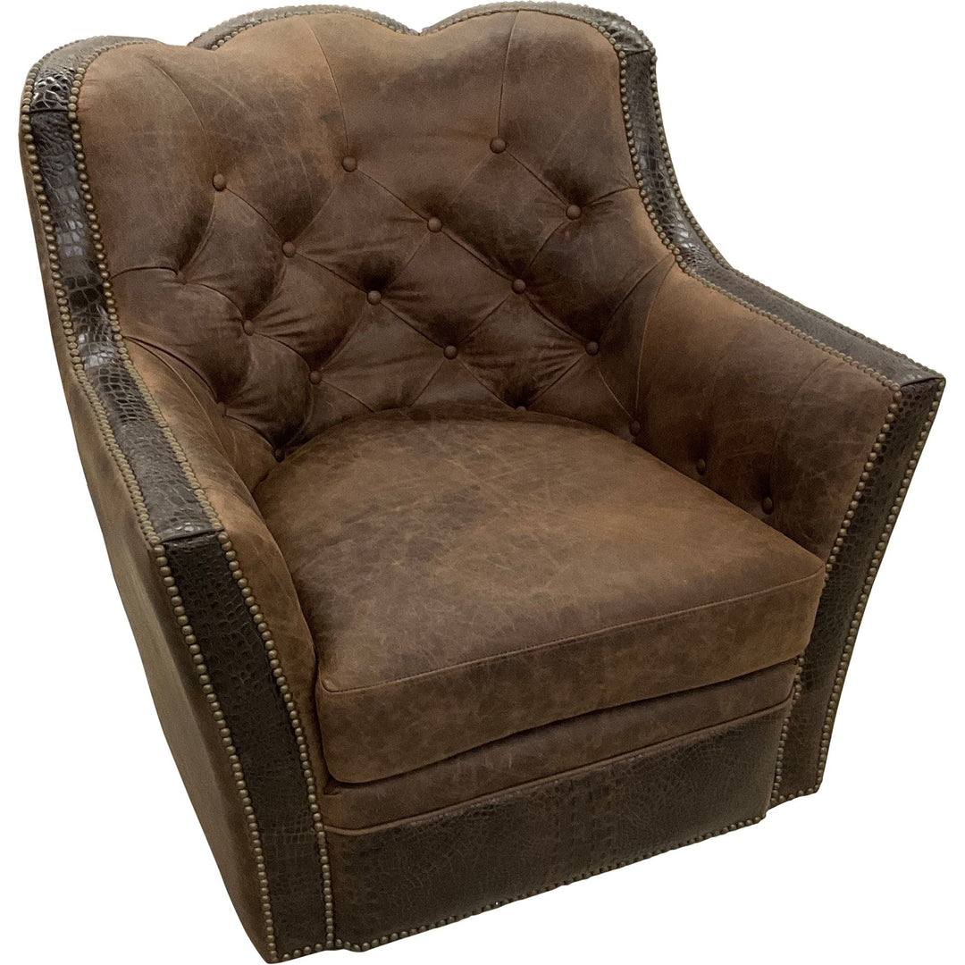 Saloon Tufted Swivel Glider