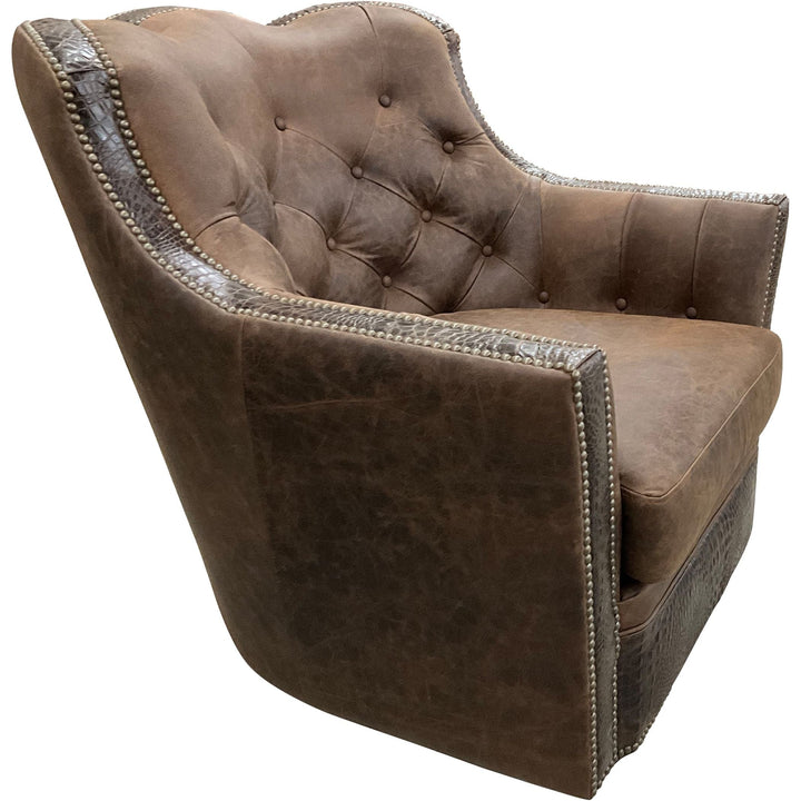 Saloon Tufted Swivel Glider