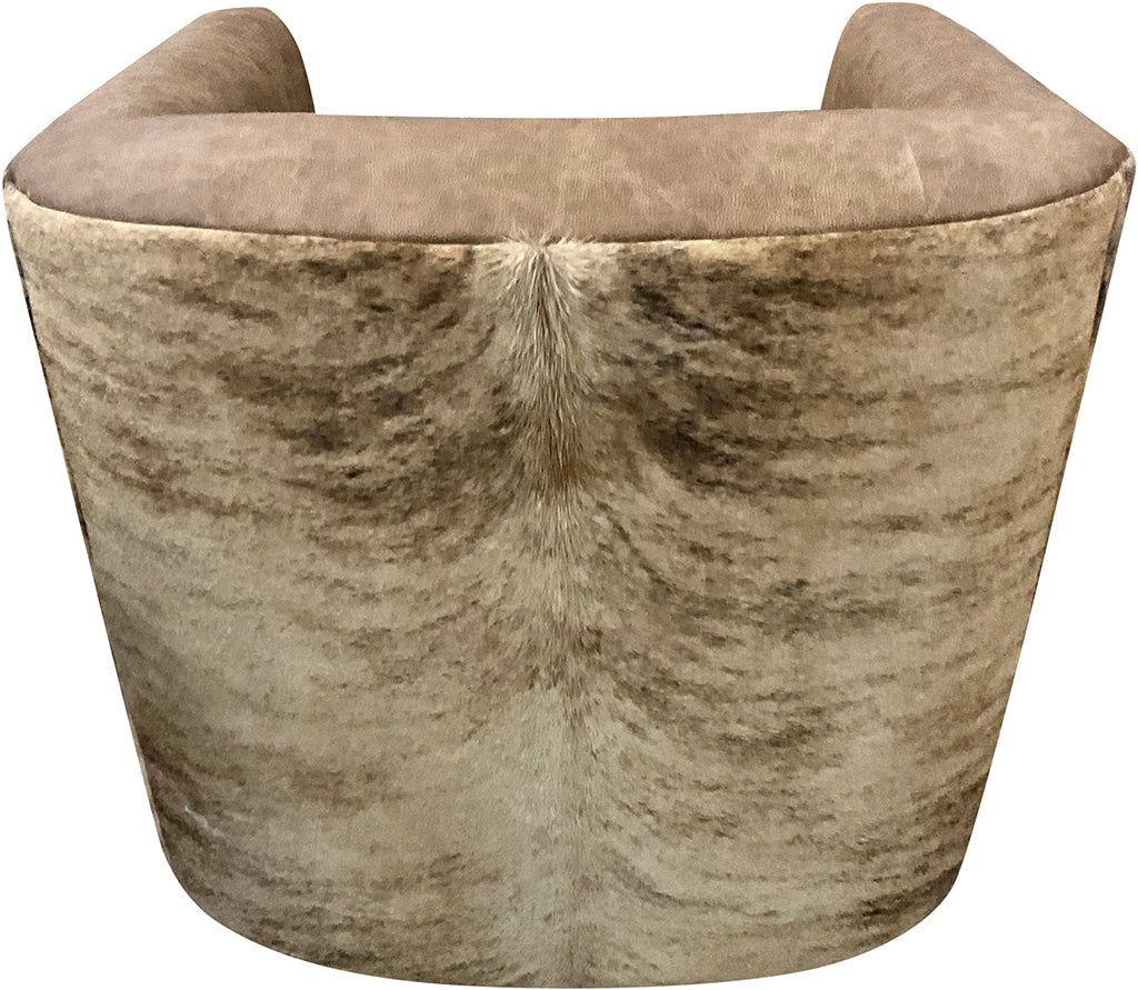 Palomino Mustang Western Cowhide Swivel Glider