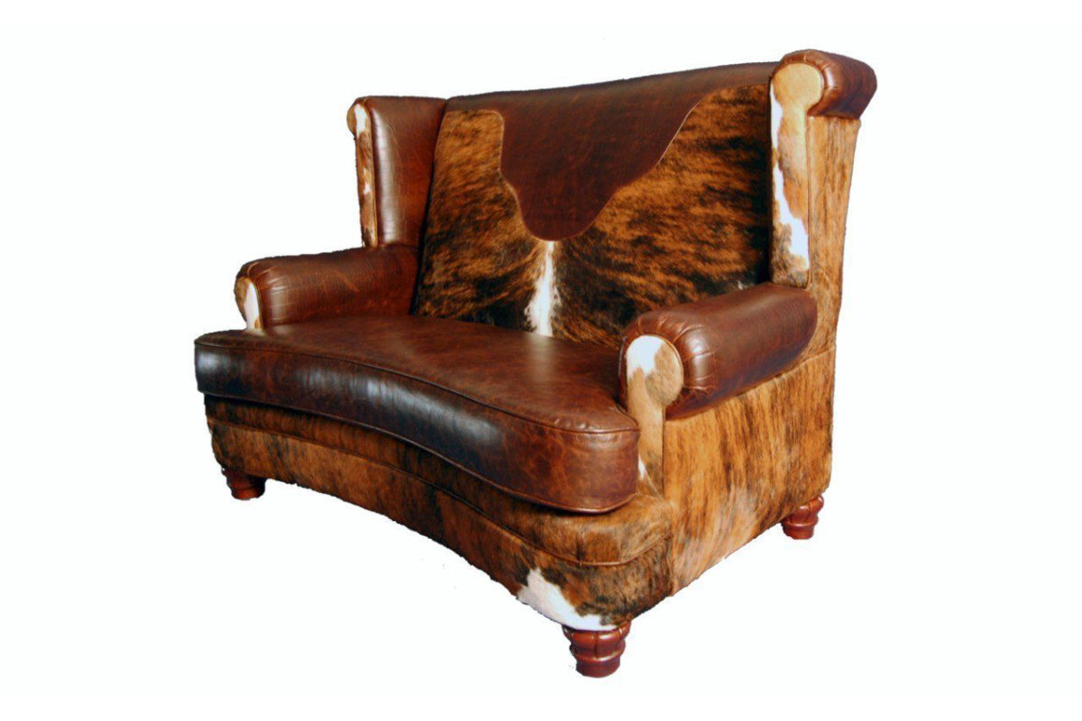 Luckenbach Western Leather Love Seat