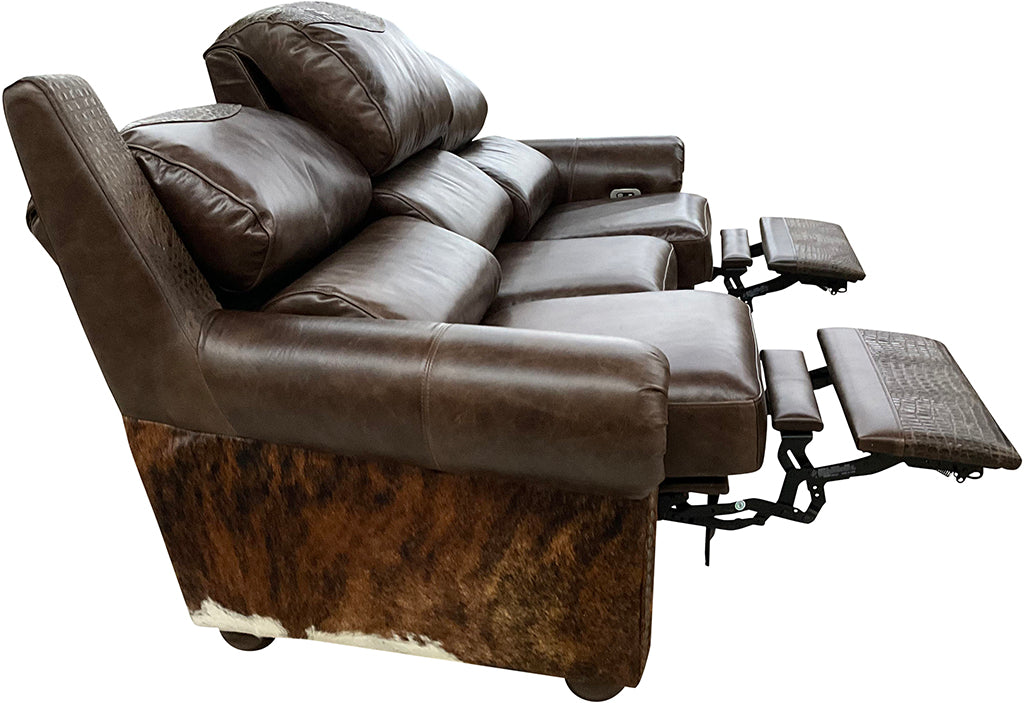 Rustic Lodge Double Recliner Sofa