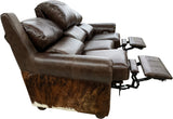 Rustic Lodge Double Recliner Sofa