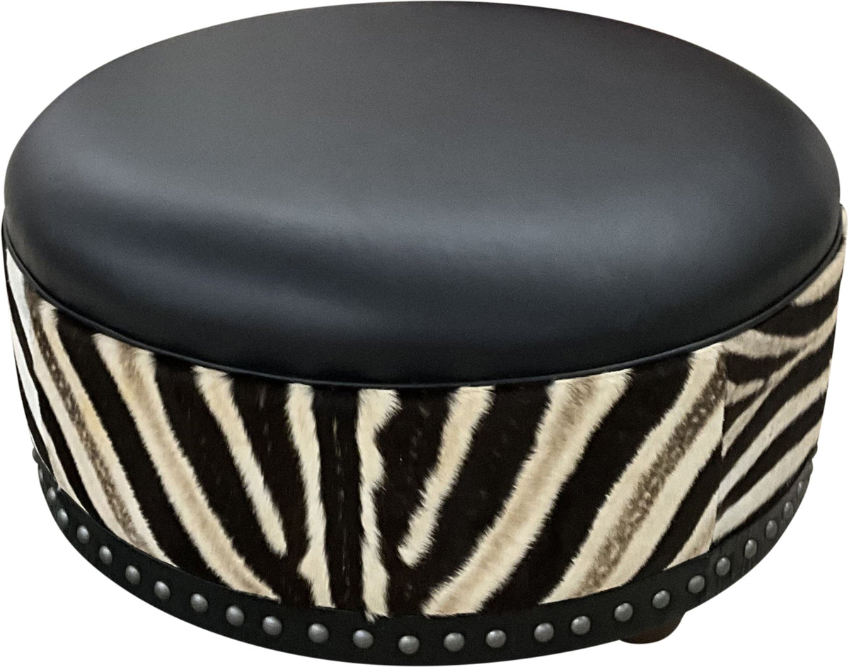 Zebra Ottoman - 36" Round