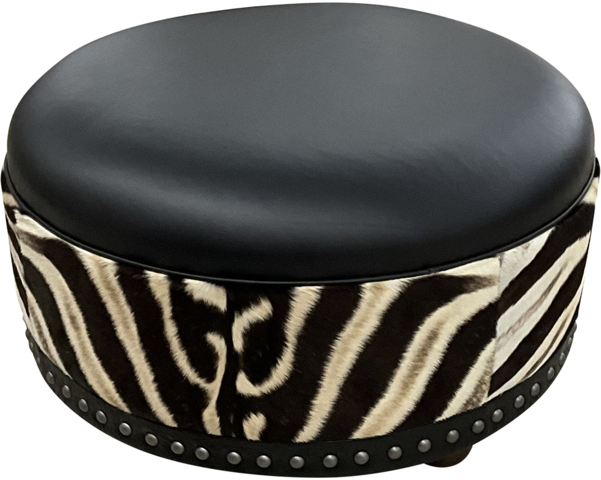 Zebra Ottoman - 36" Round
