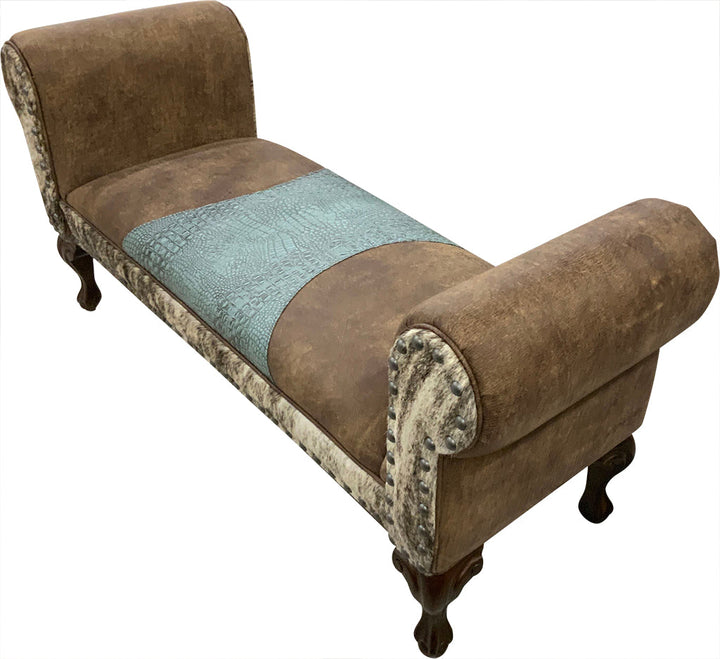 Palm Desert Roll Arm Bench 60 With Gator Hornback Saddle