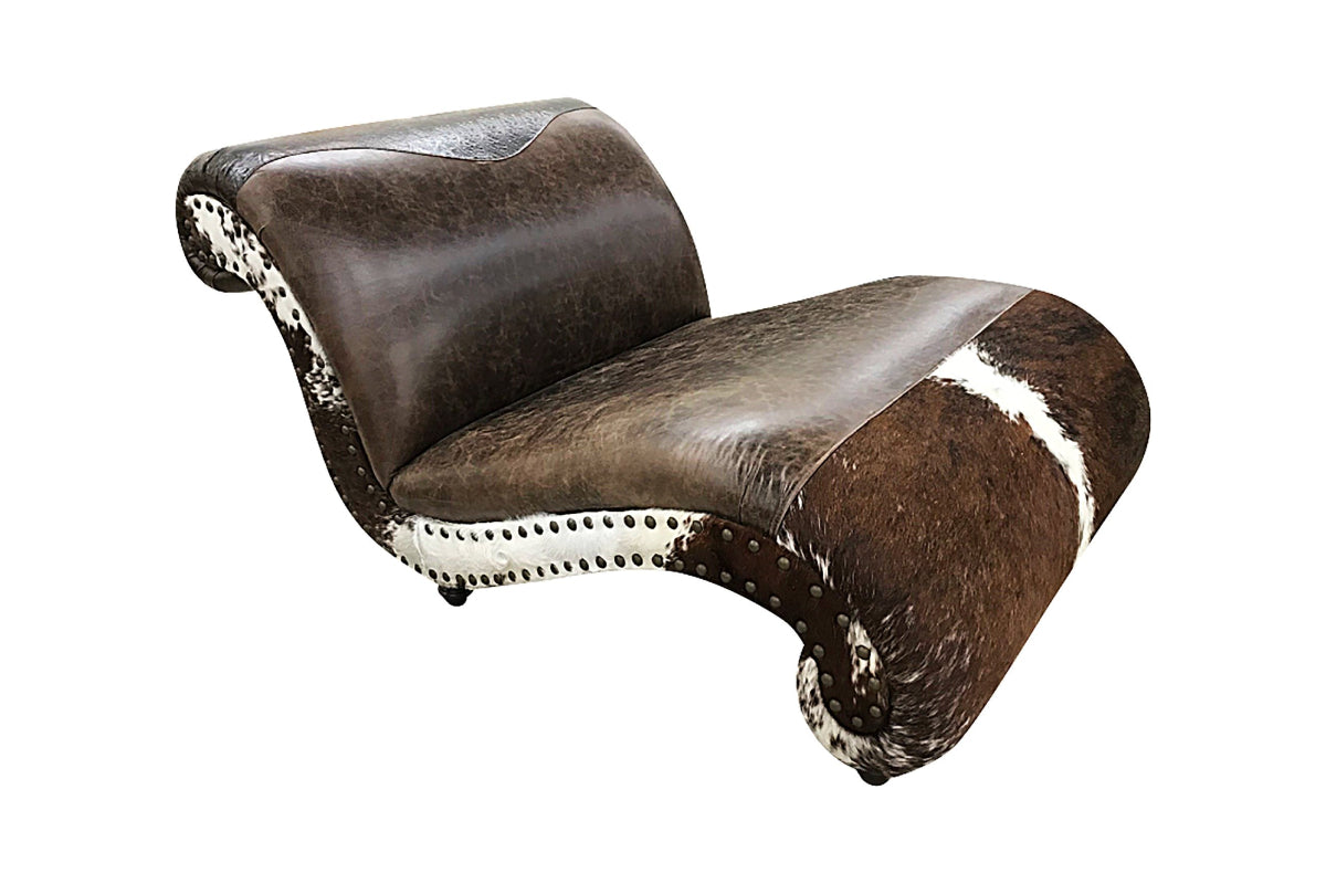 Panhandle Cowhide Double Chaise Lounge