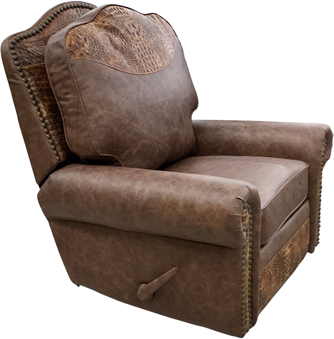 Cognac Cafe Swivel Glider Recliner
