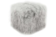 Tibetan Square 18" Pouf Ottoman Ash Grey