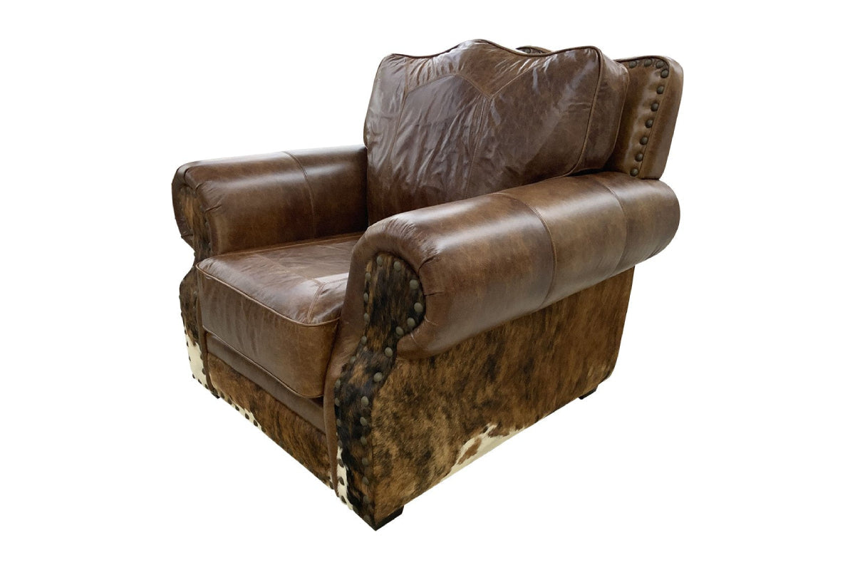 Vaquero Pillowback Cowhide Club Chair
