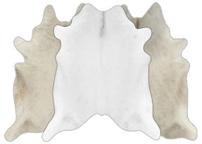  White and Cream Cowhide Rugs