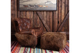 Yellowstone Buffalo Ottoman - 26" x 24"