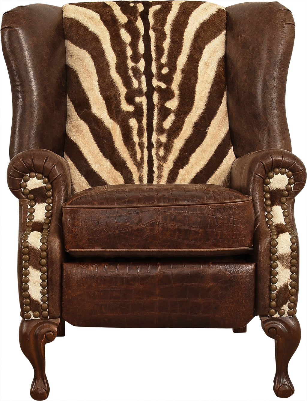 Zebra Classic Wingback Recliner