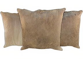  Taupe Cowhide Pillows